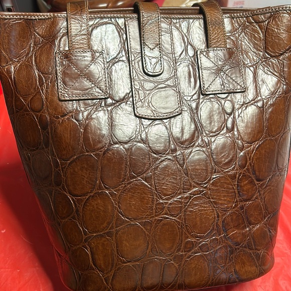 Dooney & Bourke Brown Leather Bucket Tote Bag great condition - Picture 5 of 9